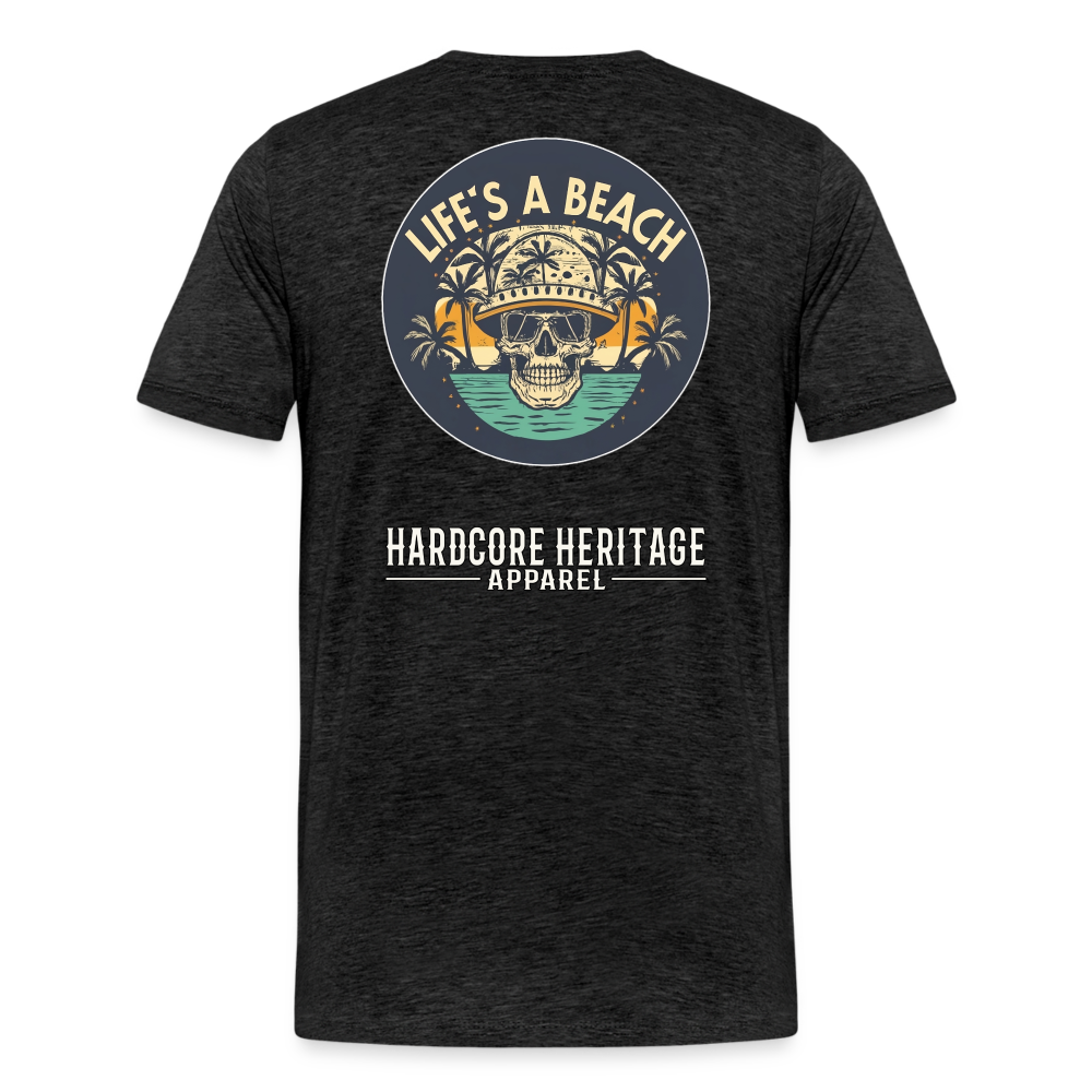 Life's a Beach Tee - charcoal grey