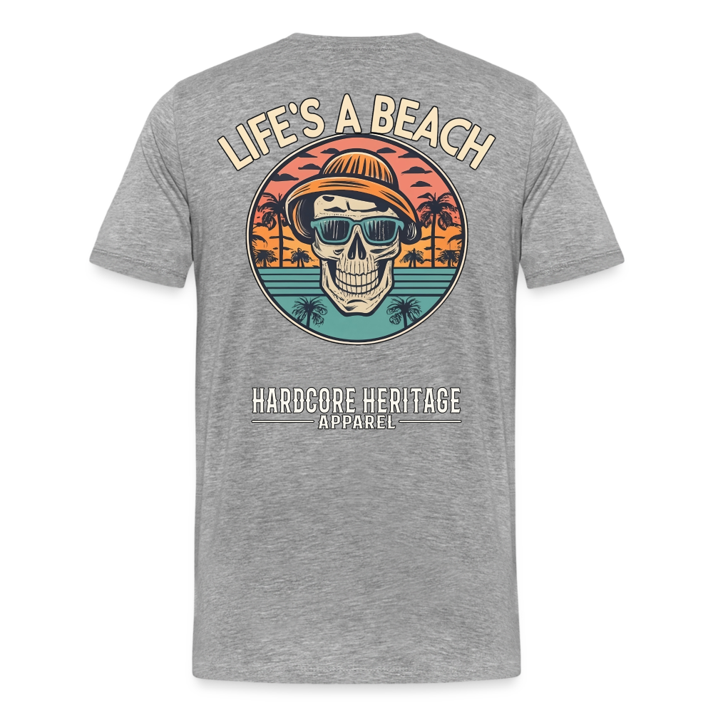 Life's a Beach v2 Tee - heather gray