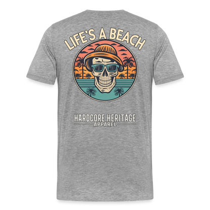 Life's a Beach v2 Tee - heather gray