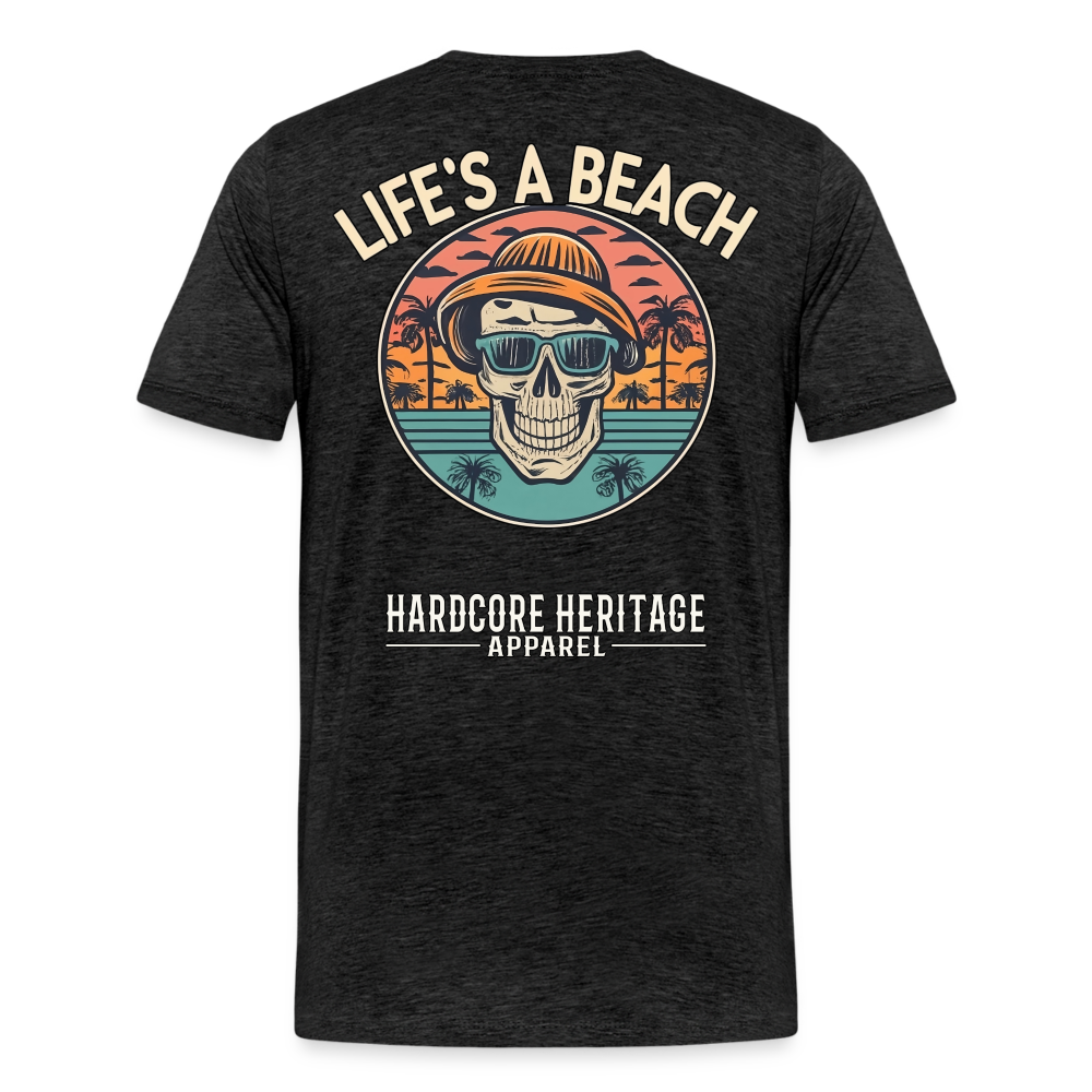 Life's a Beach v2 Tee - charcoal grey