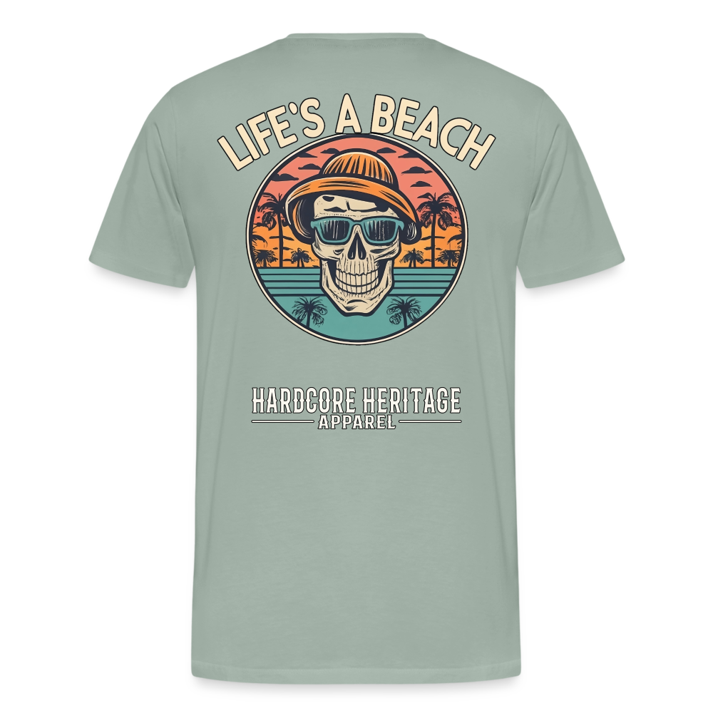 Life's a Beach v2 Tee - steel green