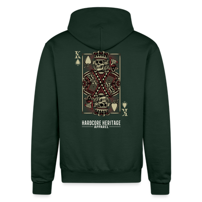 King of Hearts Powerblend Hoodie - Dark Green