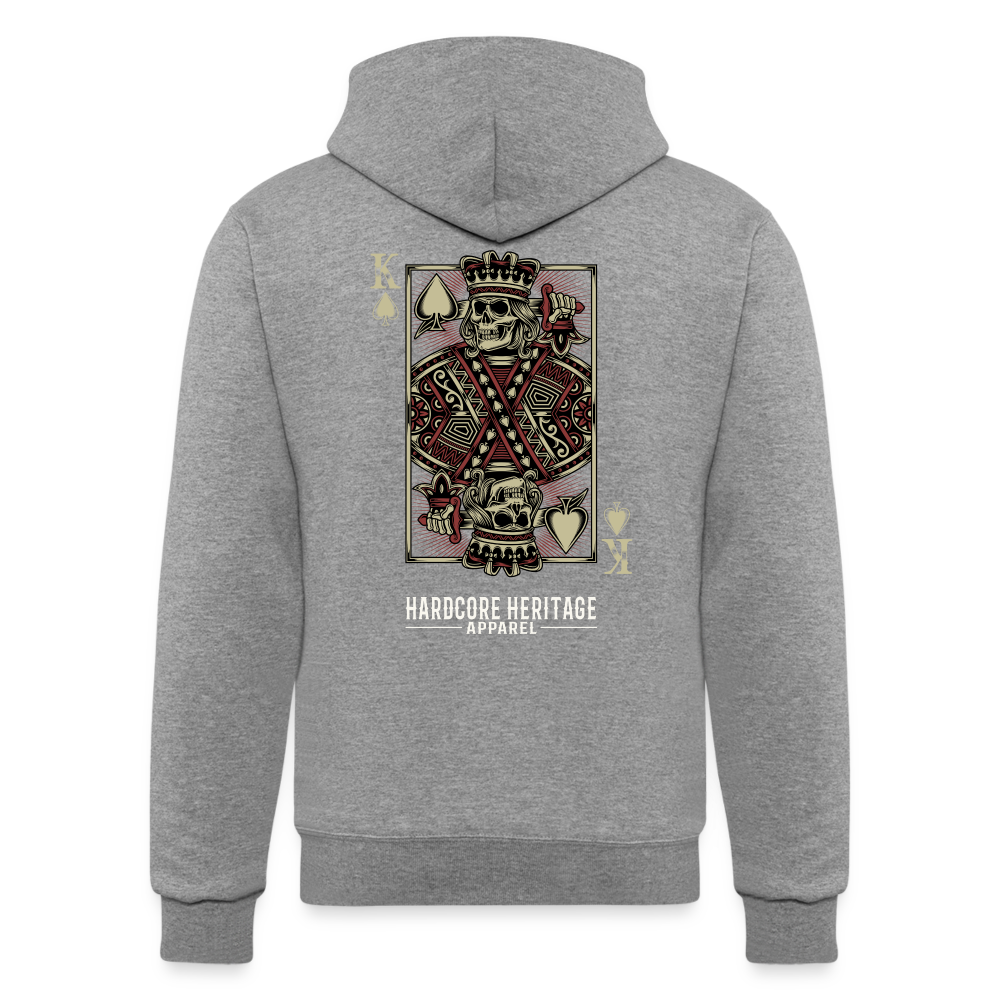 King of Hearts Powerblend Hoodie - heather gray