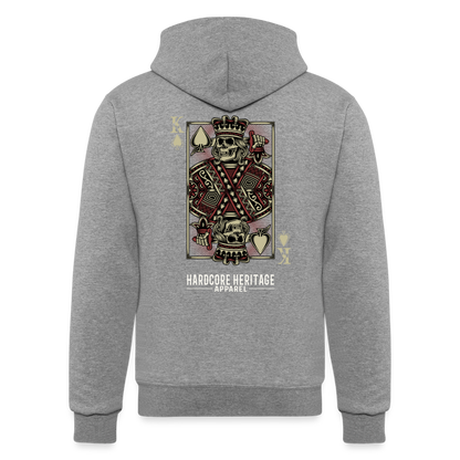 King of Hearts Powerblend Hoodie - heather gray