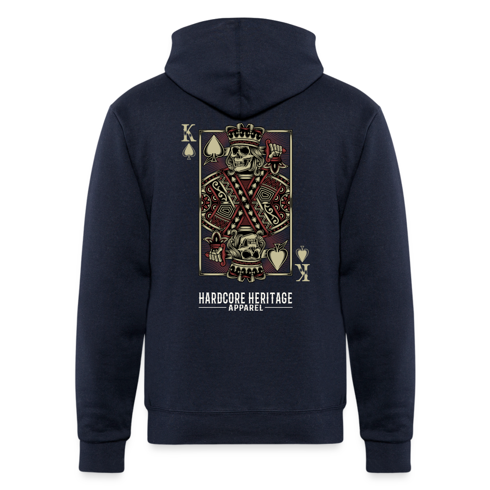 King of Hearts Powerblend Hoodie - navy